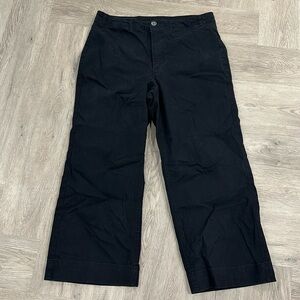 Old Navy black wide leg cropped pants